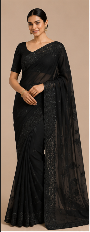 noirika-black-georgette-embroidered-stone-work-saree