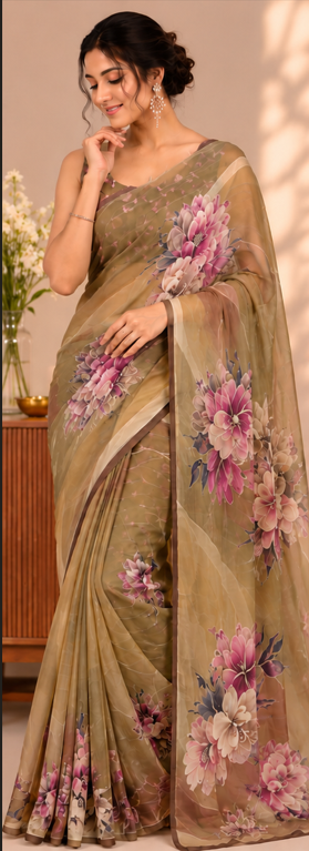 karina-cream-floral-georgette-saree